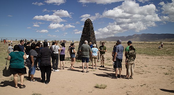 People gather around Ground Zero monument, 2018